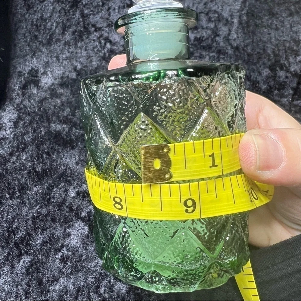 Pink and Green decanter bottles